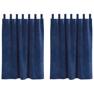 vidaXL Zatemňovacie z&aacute;vesy 2 ks Tmavomodr&aacute; 140 x 140 cm Zamat