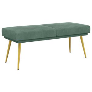 vidaXL Dvojvrstvov&aacute; lavica Morsk&aacute; zelen&aacute; 120 x 45 x 46 cm Zamat