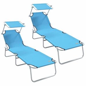 vidaXL Leh&aacute;tko 2 ks Polyester Jasn&aacute; modr&aacute;