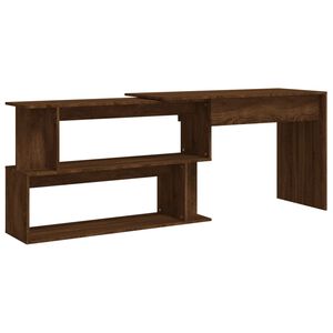 vidaXL Rohov&yacute; st&ocirc;l hned&yacute; dub 200x50x76 cm spracovan&eacute; drevo