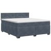 vidaXL Posteľ boxspring s matracom Tmavosiv&aacute; 140 x 190 cm Zamat