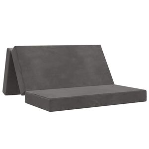 vidaXL Skladacia pohovka na span&iacute; 120 x 67 x 45 cm Tmavosiv&aacute;