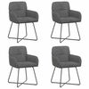 vidaXL Jed&aacute;lensk&eacute; stoličky 4 pcs Zamat Tmavosiv&aacute; 59 x 56,5 x 86 cm