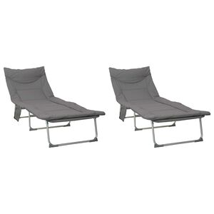 vidaXL Skladac&iacute; slnečn&iacute;k s vank&uacute;&scaron;om 2 pcs Antracitov&aacute;