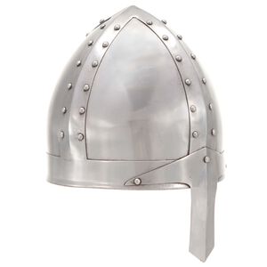 vidaXL Stredovek&aacute; rytierska prilba pre LARP starožitn&aacute; replika strieborn&aacute; oceľ