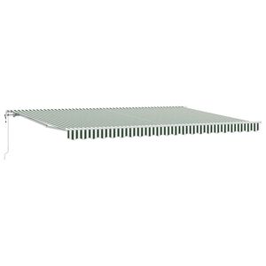 vidaXL Sklopn&aacute; mark&iacute;za Zelen&aacute; a biela 500 &times; 350 cm Tkanina a hlin&iacute;k