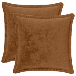 vidaXL Dekoračn&yacute; vank&uacute;&scaron; 2 ks HOUTEN Svetlohned&aacute; 30 x 30 cm Flanel