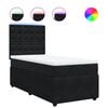 vidaXL Posteľn&yacute; r&aacute;m boxspring s matracom čierny 90x200 cm zamat