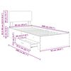 vidaXL R&aacute;m postele Remeseln&yacute; dub 90 x 200 cm Kompozitn&eacute; drevo