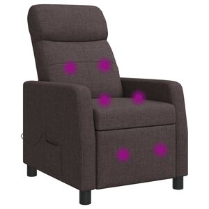 vidaXL Mas&aacute;žne relaxačn&eacute; kreslo Tmavohned&aacute; L&aacute;tka