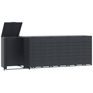 vidaXL &Uacute;ložisko na 5 ko&scaron;e na kolieskach antracitov&eacute; 345x79x117 cm oceľ