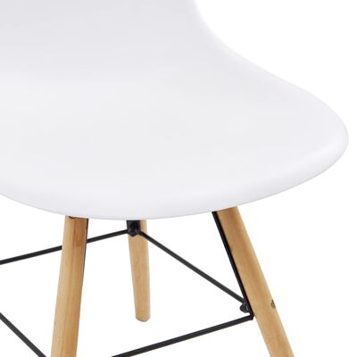 vidaXL Jedálenské stoličky 2 ks, biele, plast