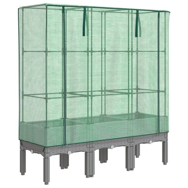 vidaXL Z&aacute;hon s krytom na sklen&iacute;k ratanov&yacute; vzhľad 120x40x140 cm