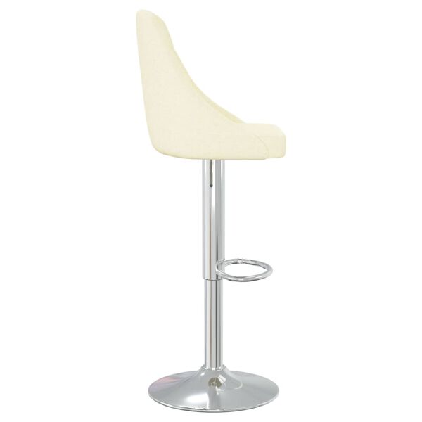 vidaXL Barové stoličky 2 ks krémové látkové