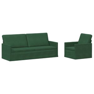 vidaXL Sada pohoviek 2 pcs Jungle Green Kord&uacute;rov&aacute; tkanina
