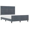 vidaXL Posteľ s pružinov&yacute;m r&aacute;mom Tmavo &scaron;ed&aacute; 140 x 190 cm Zamat
