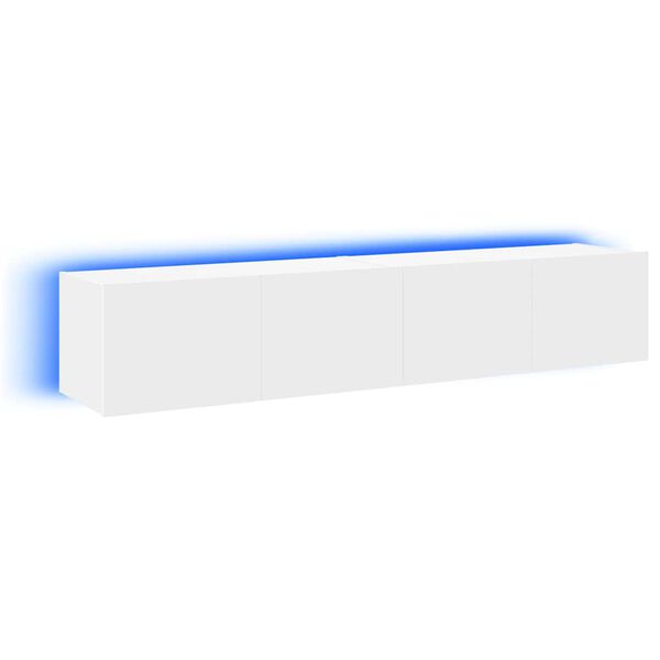 vidaXL TV n&aacute;stenn&eacute; skrinky s LED svetlami 2 ks biele 80x35x31 cm