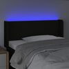 vidaXL Čelo postele s LED čierne 93x16x78/88 cm látka