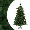 vidaXL Umel&yacute; vianočn&yacute; stromček s guľami 120 cm 150 LED Tepl&aacute; biela