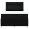 vidaXL Posteľn&yacute; r&aacute;m boxspring s matracom čierny 160x200 cm l&aacute;tka