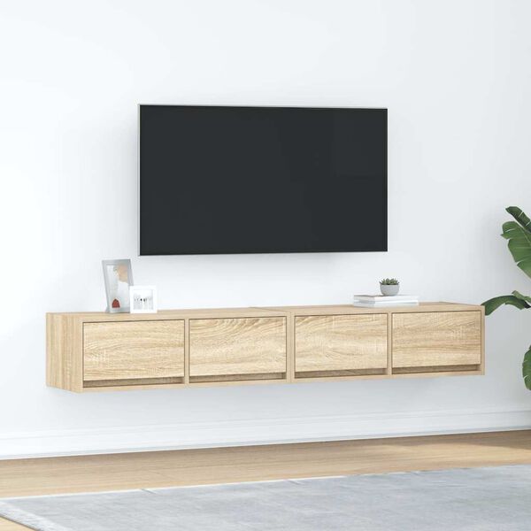 vidaXL TV skrinky 2 ks dub sonoma 80x31x25,5 cm kompozitn&eacute; drevo