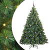 vidaXL Umel&yacute; vianočn&yacute; stromček s 300 LED-i Zelen&aacute; 210 cm PE a PVC