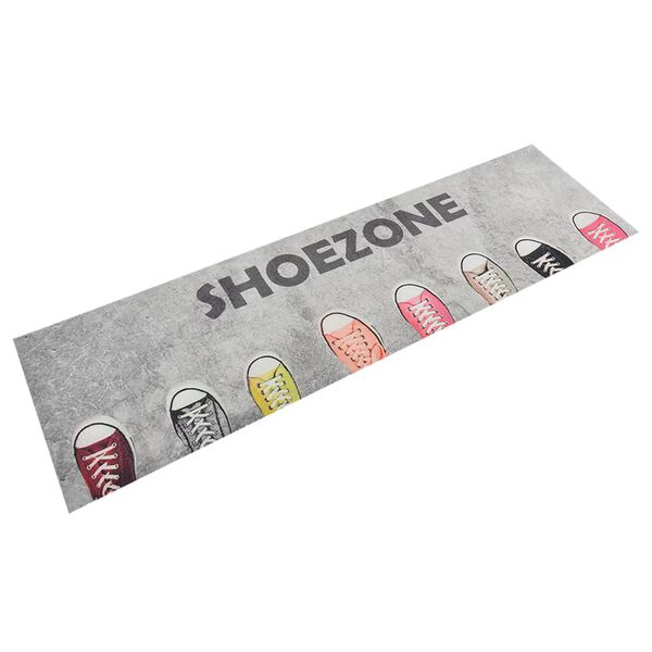 vidaXL Kuchynsk&yacute; koberec um&yacute;vateľn&yacute; Shoezone 45x150 cm zamat