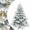 vidaXL Umel&yacute; vianočn&yacute; stromček s 150 LED-i Biela 120 cm PE a PVC
