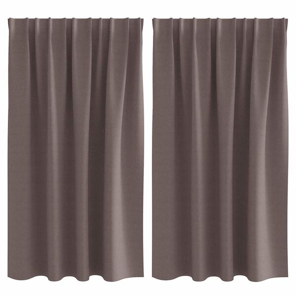 vidaXL Z&aacute;clony na zatemnenie s kr&uacute;žkami 2 pcs Tmavohned&aacute; 140 x 140 cm