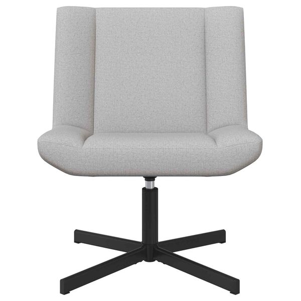 vidaXL Otočná stolička Oblá šedá 63 x 75 x 76 cm látka