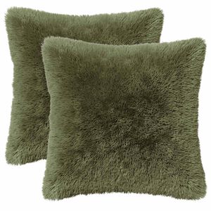 vidaXL Poťah na podložku 2 pcs HEERLEN Zelen&aacute; 30 x 30 cm PV fleece