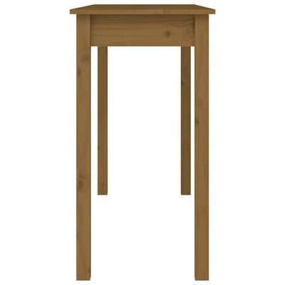vidaXL Konzolový stolík medovo-hnedý 110x40x75 cm masívna borovica