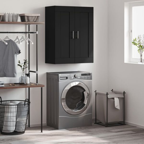 vidaXL N&aacute;stenn&aacute; skrinka čierna 69,5x34x90 cm kompozitn&eacute; drevo