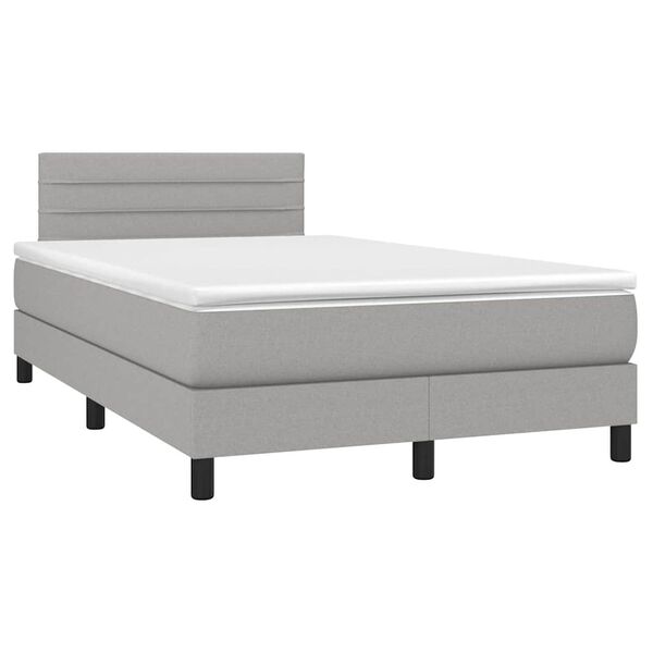 vidaXL Boxspring posteľ s matracom bledosiv&aacute; 120x190 cm l&aacute;tka