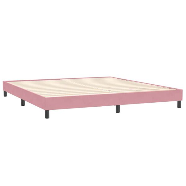 vidaXL Box Spring Posteľ bez matraca Ružová 200x210 cm Zamat