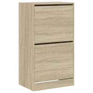 vidaXL Botn&iacute;k s 2 v&yacute;klopn&yacute;mi z&aacute;suvkami dub sonoma 60x42x108 cm