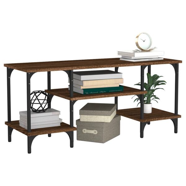 vidaXL TV skrinka hnedý dub 102x35x45,5 cm kompozitné drevo