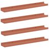 vidaXL Stenn&aacute; polica 4 ks Červen&aacute; 60 x 9 x 3 cm Kompozitn&eacute; drevo
