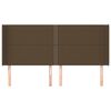 vidaXL Čelo postele so z&aacute;hybmi tmavohned&eacute; 163x16x118/128 cm l&aacute;tka