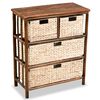 vidaXL Komoda so z&aacute;suvkami, bambus a vodn&yacute; hyacint, 68x33x80 cm
