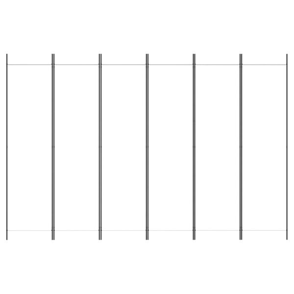 vidaXL 6-panelov&yacute; parav&aacute;n biely 300x200 cm l&aacute;tkov&yacute;