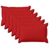vidaXL Poťah na podložku 6 pcs HOUTEN Červen&aacute; 40 x 60 cm Falo&scaron;n&yacute; ľan