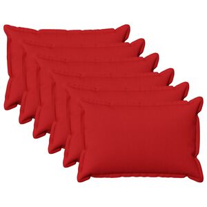 vidaXL Poťah na podložku 6 pcs HOUTEN Červen&aacute; 40 x 60 cm Falo&scaron;n&yacute; ľan