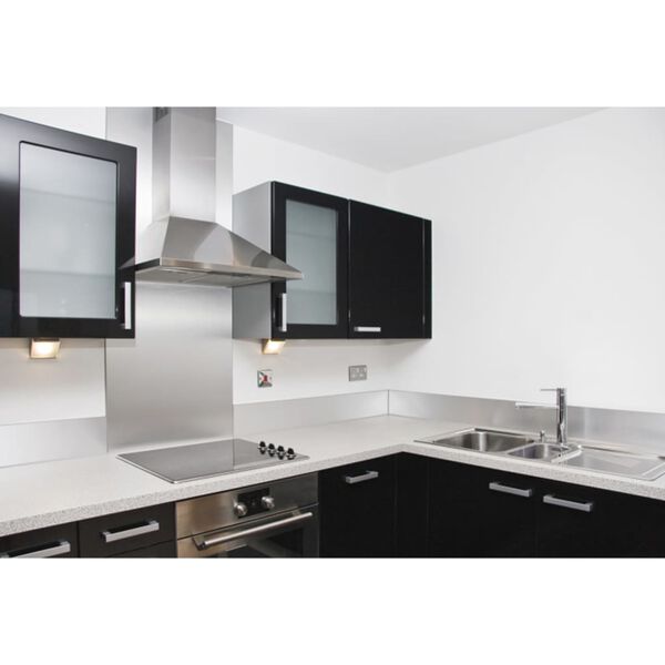 Nordlinger Kuchynsk&aacute; z&aacute;stena 60x70 cm nehrdzavej&uacute;ca oceľ strieborn&aacute;