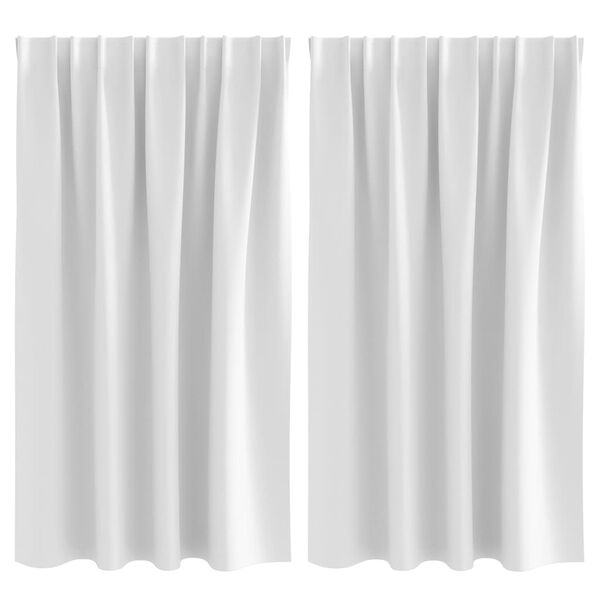 vidaXL Z&aacute;clony na zatemnenie s kr&uacute;žkami 2 pcs Jasn&aacute; biela 140 x 140 cm