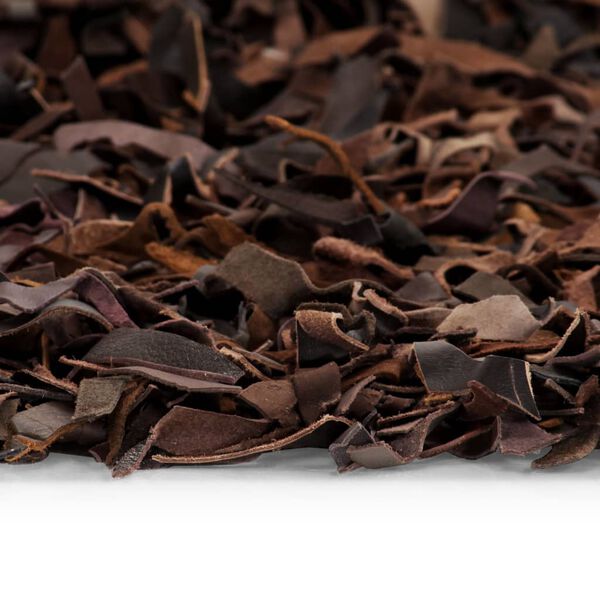 vidaXL Koberec Shaggy prav&aacute; koža 80x160 cm hned&yacute;