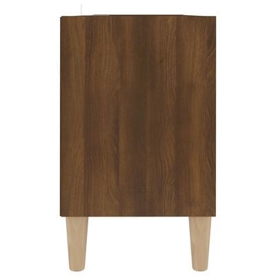 vidaXL TV stolík s drevenými nohami hnedý dub 103,5x30x50 cm