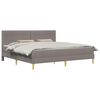 vidaXL R&aacute;m postele s matracom Sivohned&aacute; 200 x 200 cm Polyester