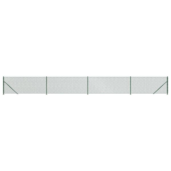 vidaXL Drôtený plot s prírubou zelený 1x10 m