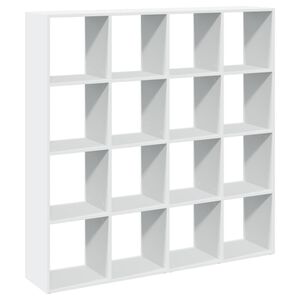 vidaXL Knižnica biela 137,5x29x137,5 cm kompozitn&eacute; drevo